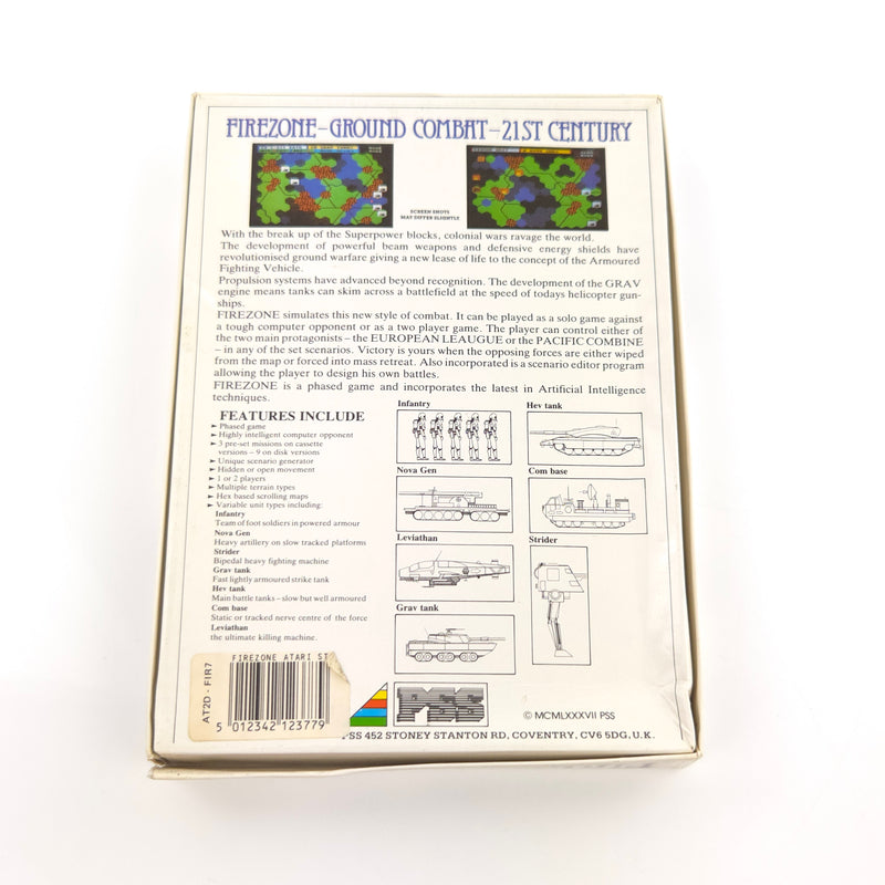 Atari ST STE Spiel : Fire Zone a Game of 21ST Century Warfare - Diskette OVP