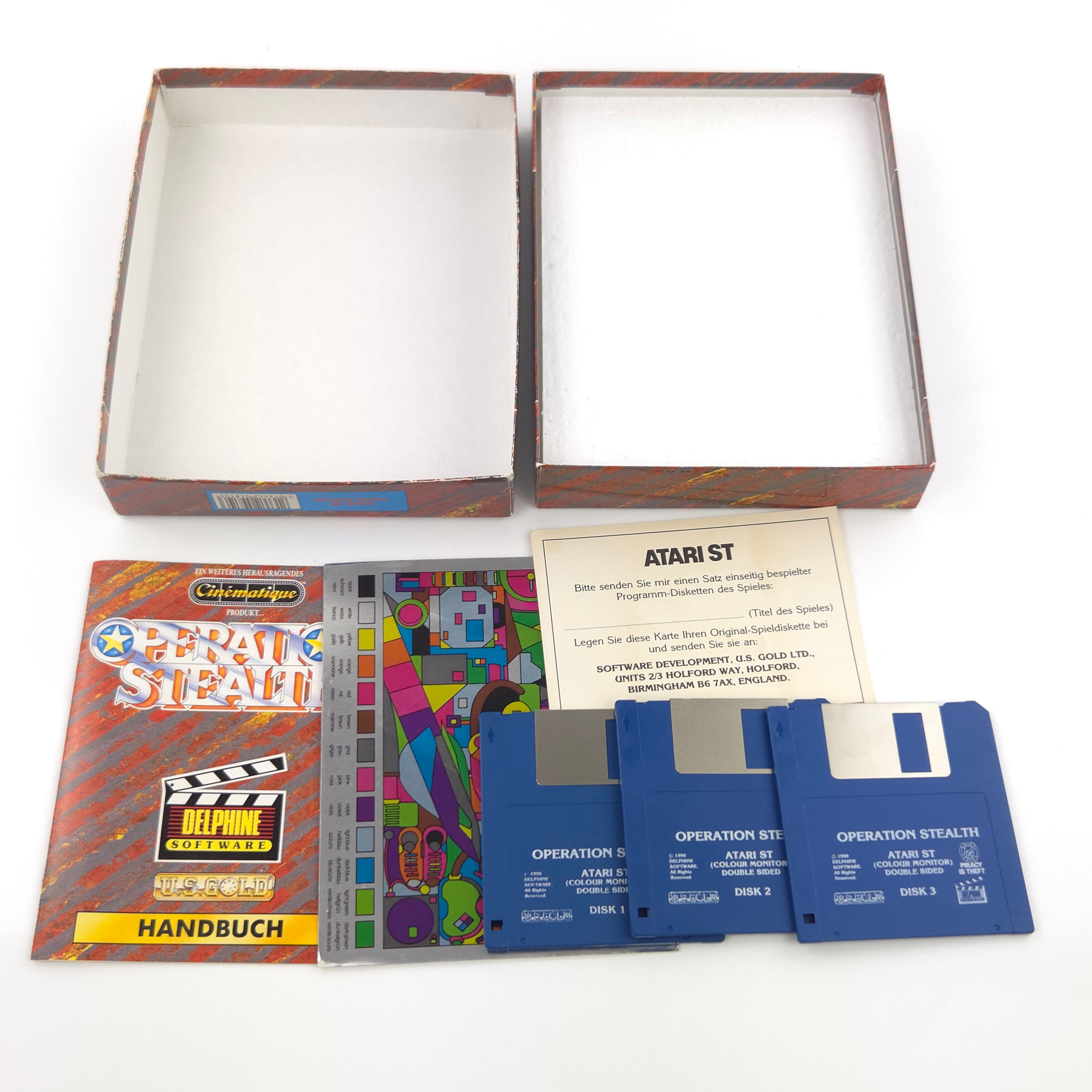 Atari ST STE Spiel : Operation Stealth - Diskette Anleitung OVP