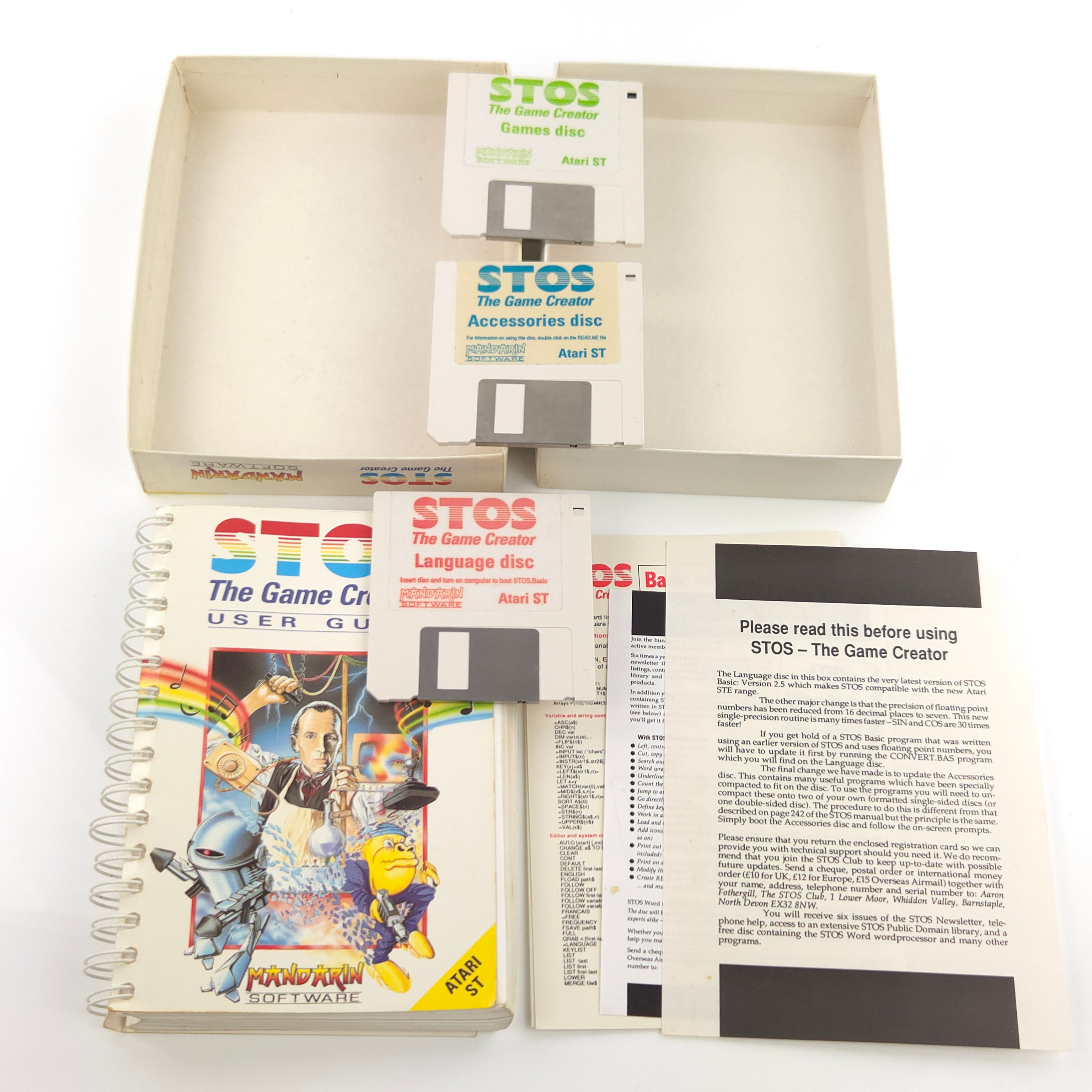 Atari ST STE Spiel : STOS The Game Creator - Diskette Anleitung OVP / Mandarin