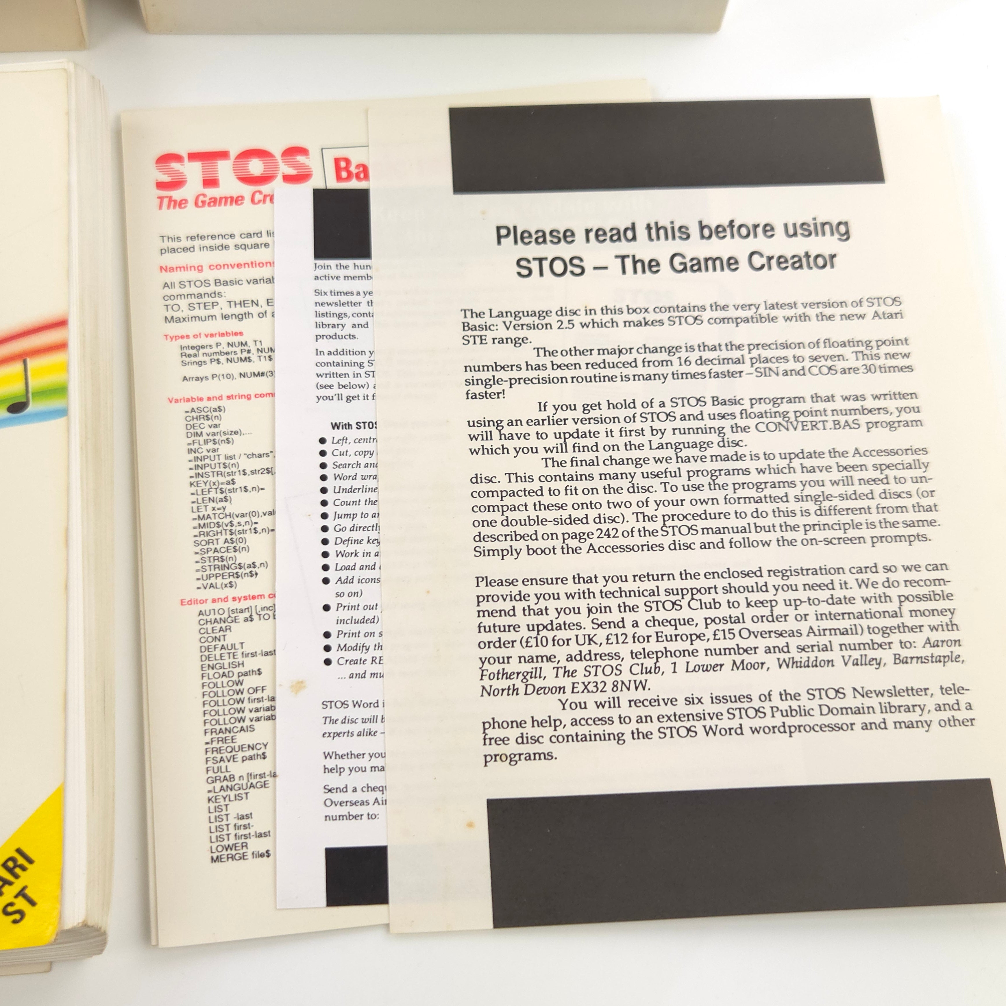 Atari ST STE Spiel : STOS The Game Creator - Diskette Anleitung OVP / Mandarin