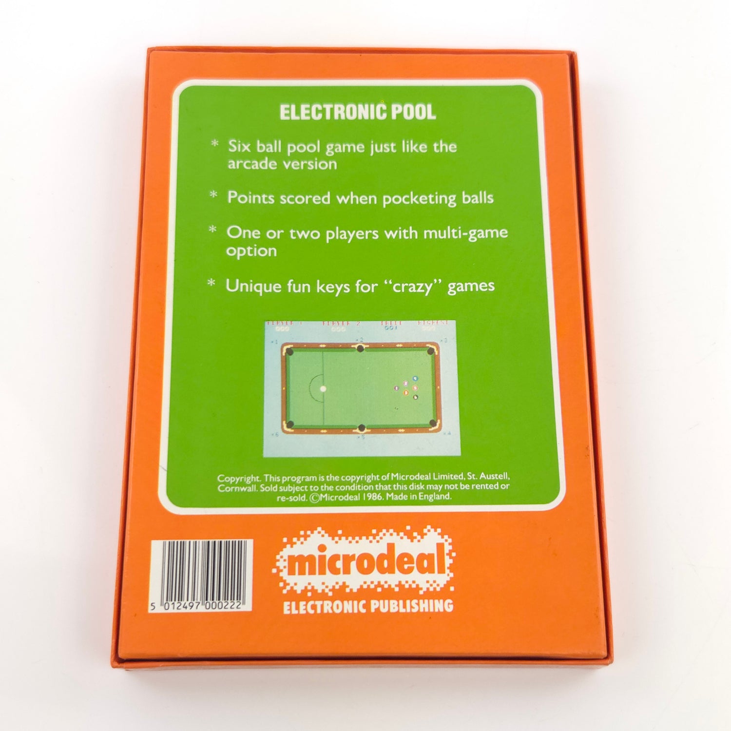 Atari ST STE Spiel : Electronic Pool - Diskette Anleitung OVP / Microdeal