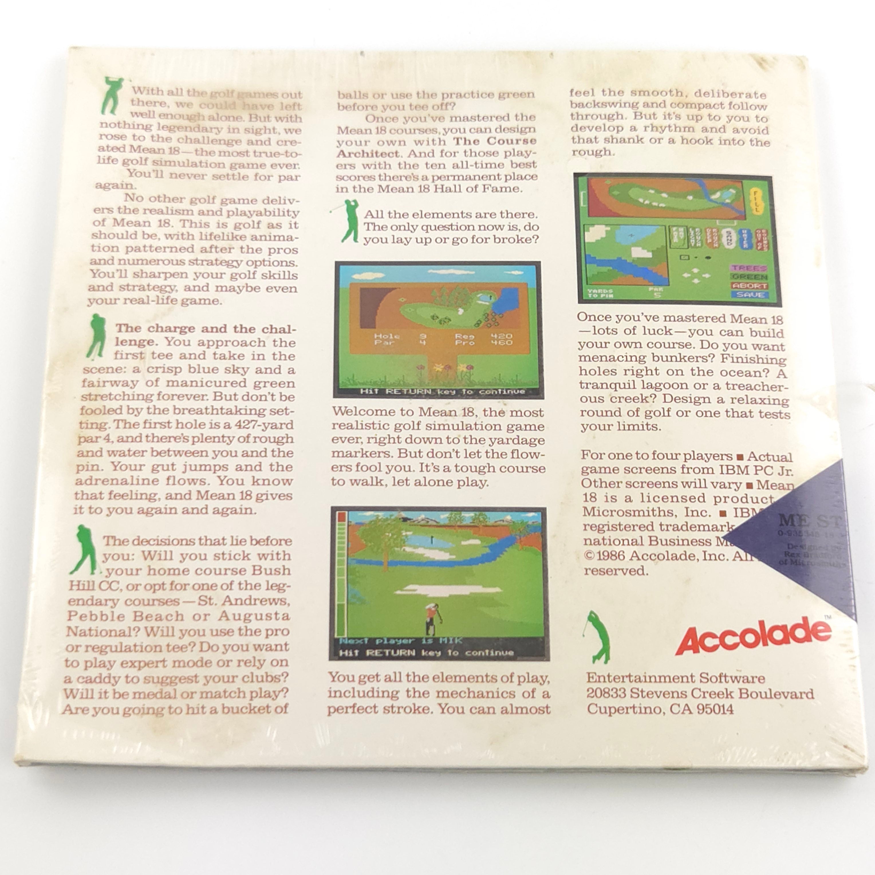 Atari ST STE Spiel : Mean 18 Accolade Golf - NEU OVP SEALED Diskette