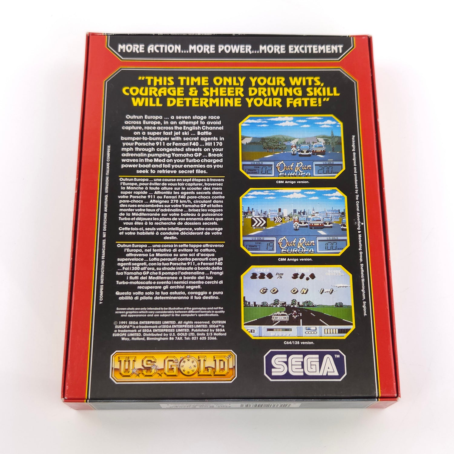 Atari ST STE Spiel : Out Run Europa - Diskette Anleitung OVP Big Box / SEGA
