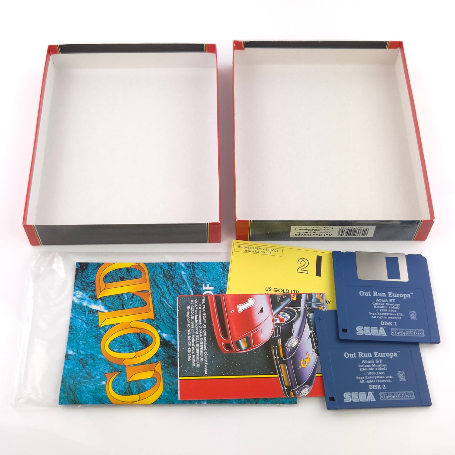 Atari ST STE Spiel : Out Run Europa - Diskette Anleitung OVP Big Box / SEGA