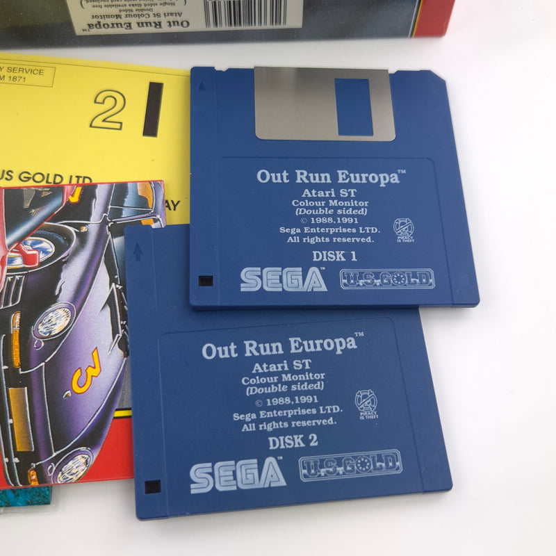 Atari ST STE Spiel : Out Run Europa - Diskette Anleitung OVP Big Box / SEGA