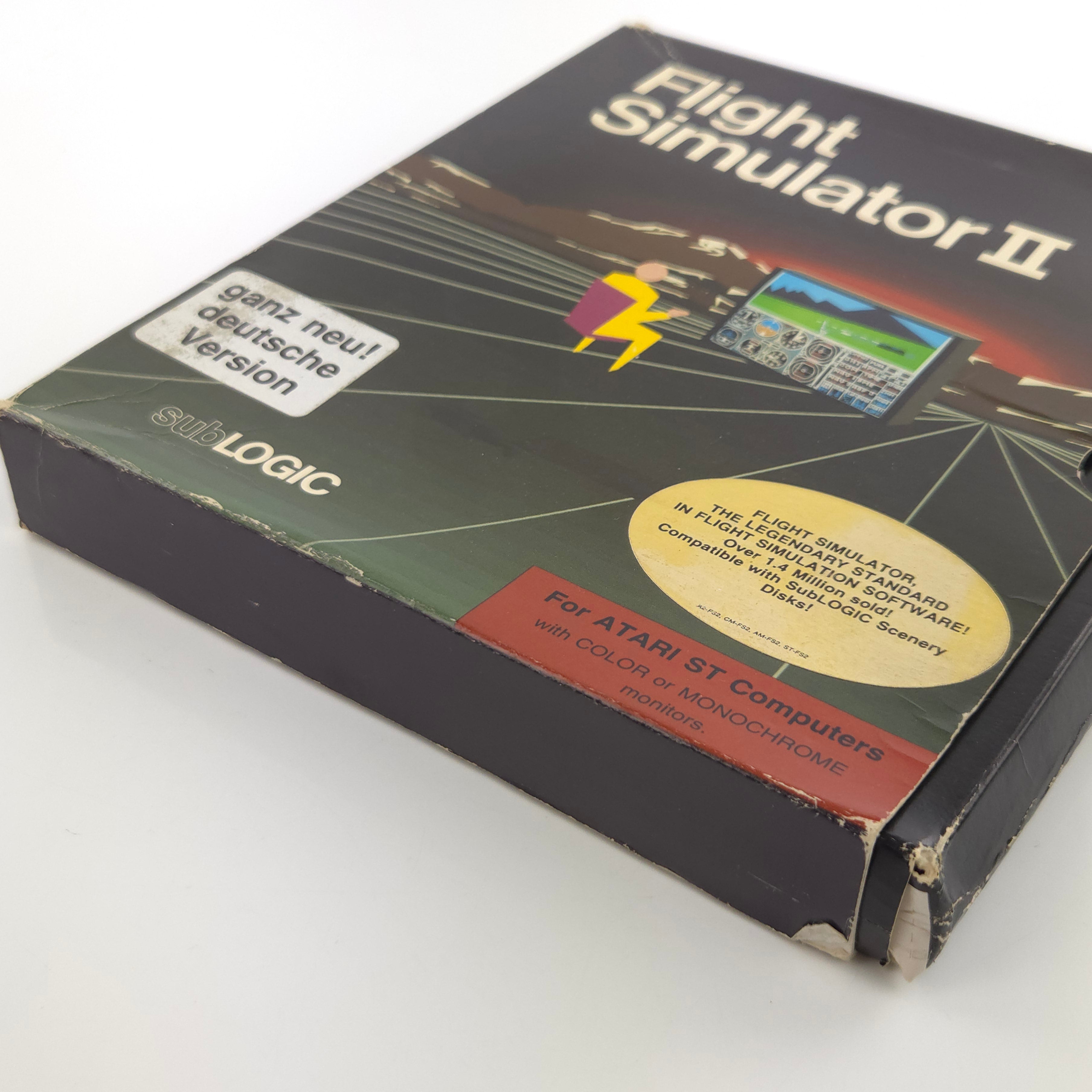 Atari ST STE Spiel : Flight Simulator II - Diskette Anleitung OVP / sublogic