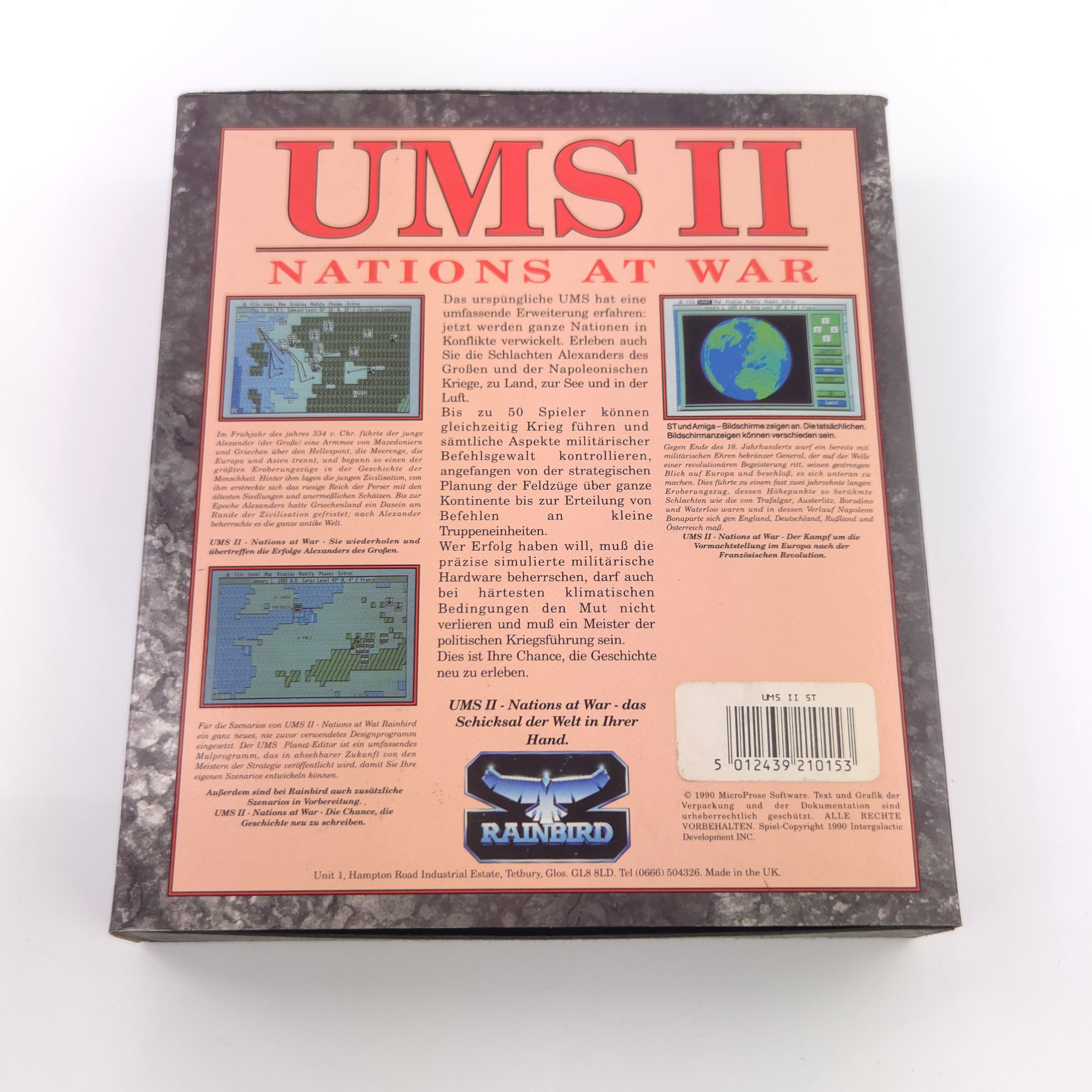 Atari ST STE Spiel : UMS II Nations at War - Diskette Anleitung OVP / Rainbird
