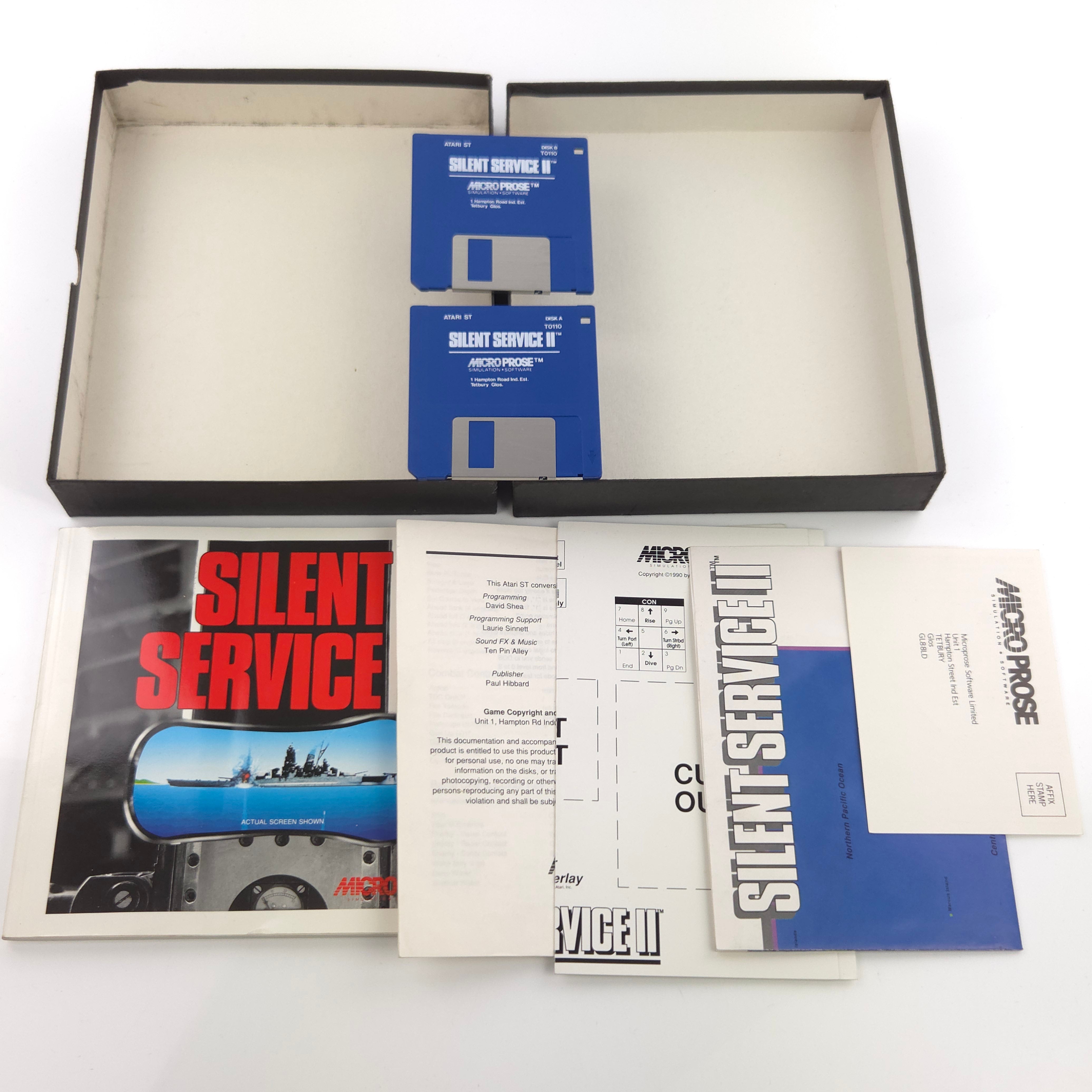 Atari ST STE Spiel : Silent Service II - Diskette Anleitung OVP / Micropose