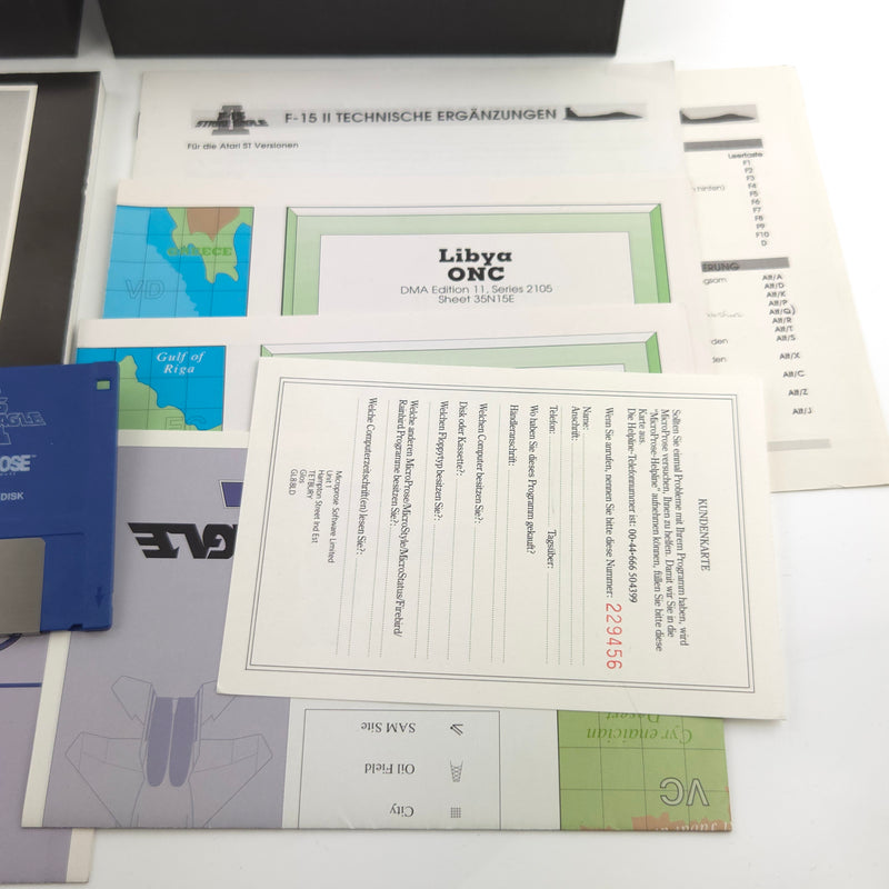 Atari ST STE Spiel : F-15 Strike Eagle II - Diskette Anleitung OVP / Micropose