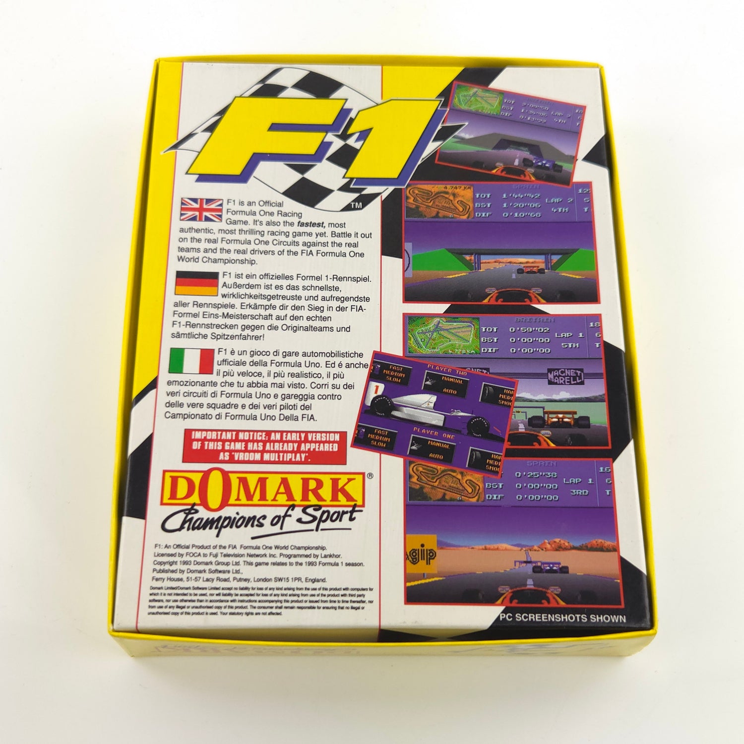 Atari ST STE Spiel : F-1 Formula World Championship - Diskette Anleitung OVP