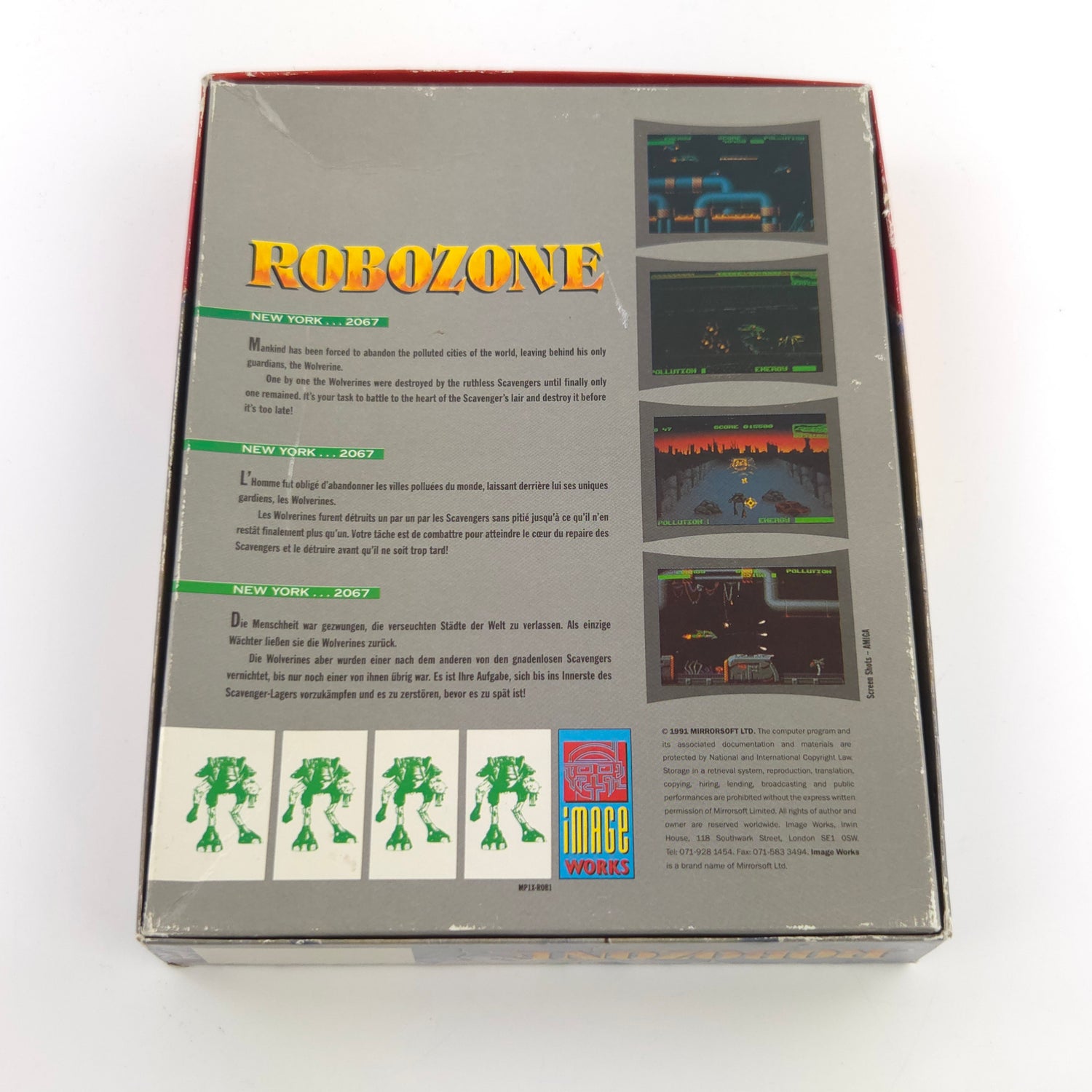 Atari ST STE Spiel : Robozone - Diskette Anleitung OVP / Image Works