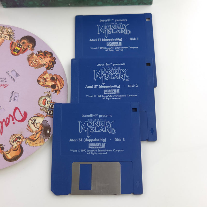 Atari ST STE Spiel : The Secret of Monkey Island - Diskette Anleitung OVP
