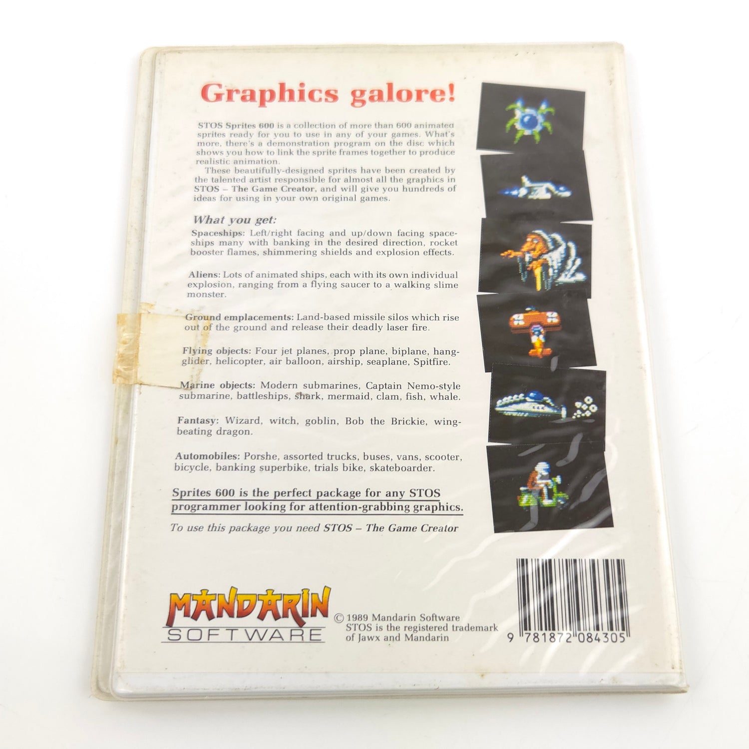 Atari ST STE Spiel : Stos Sprites 600 - Diskette Anleitung OVP / Mandarin