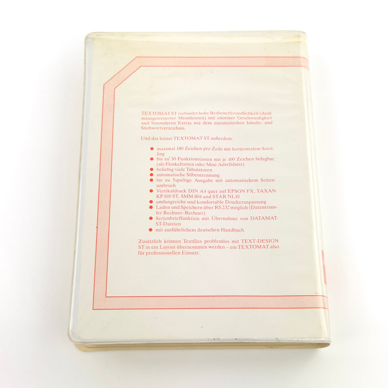 Atari ST STE Spiel Anwendung : Textomat ST - Diskette Anleitung OVP  Data Becker