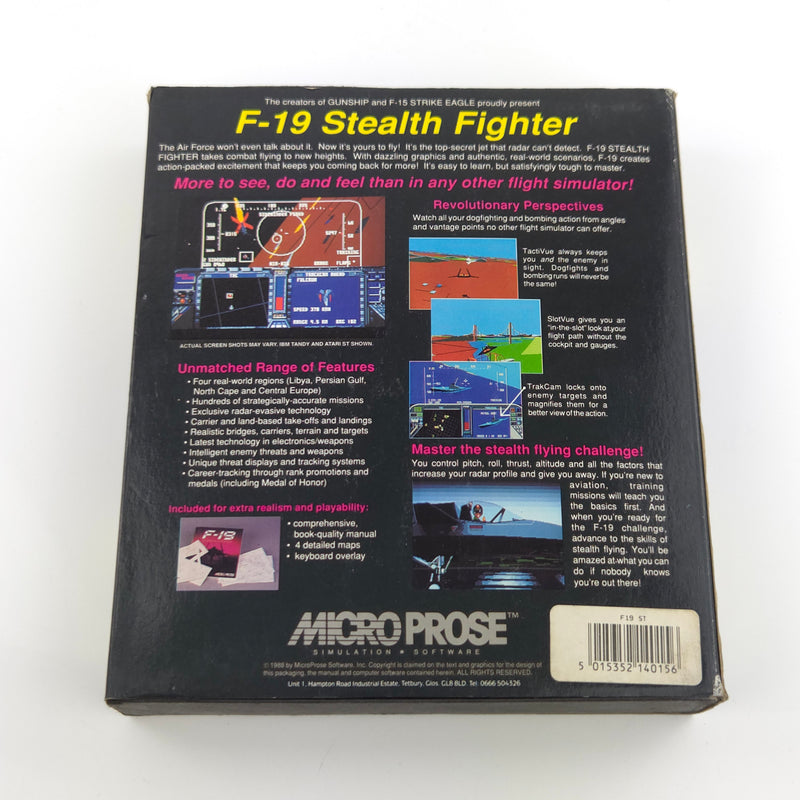 Atari ST STE Spiel : F-19 Stealth Fighter - Diskette Anleitung OVP / Micro Prose