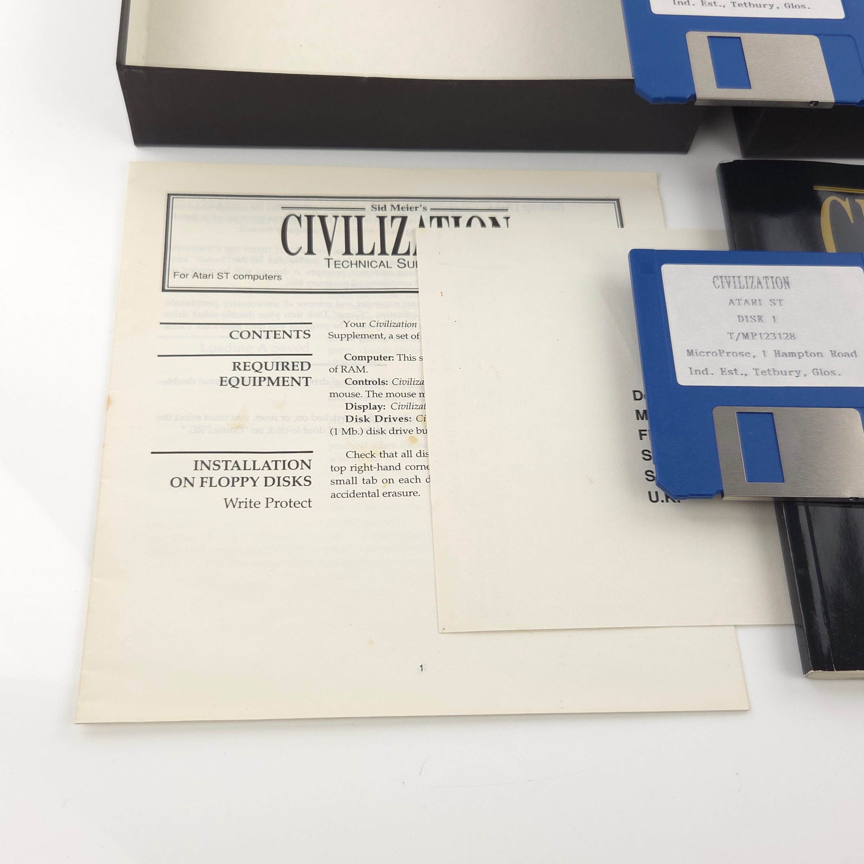 Atari ST STE Spiel : Sid Meiers Civilization - Diskette Anleitung OVP