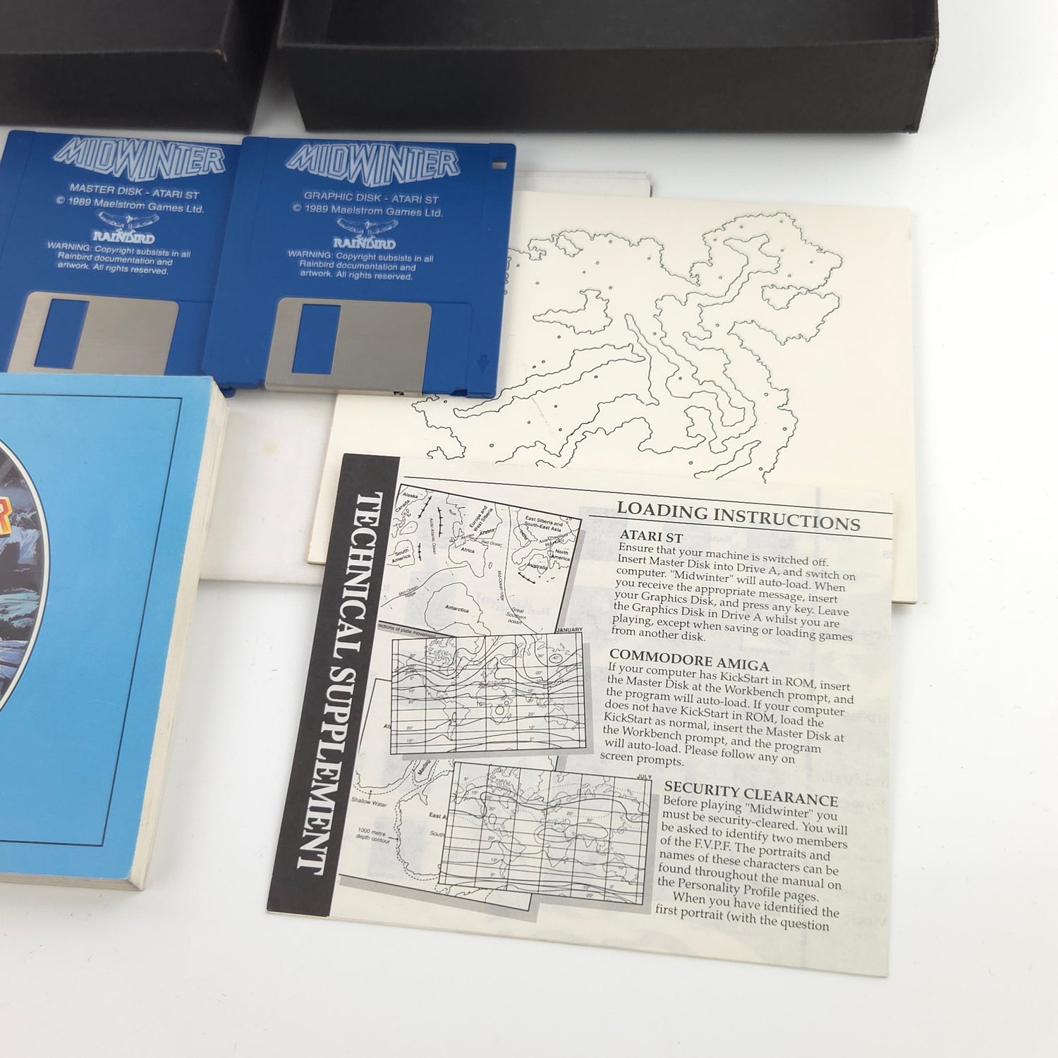 Atari ST STE Spiel : Midwinter I & II Flames of Freedom - Diskette Anleitung OVP