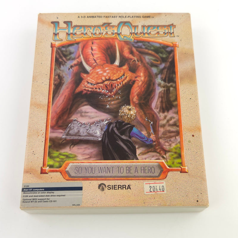 Atari ST STE Spiel : Hero´s Quest - Diskette Anleitung OVP / Sierra