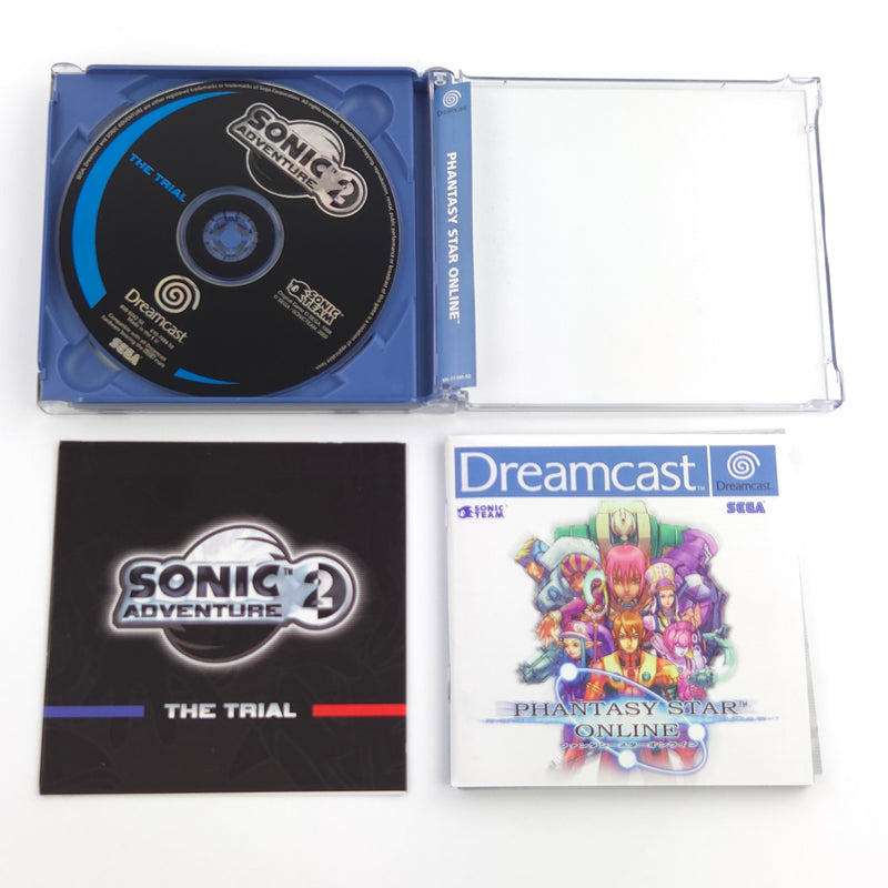Sega Dreamcast Spiel : Phantasy Star Online + Sonic Adventure 2 The Trial - OVP