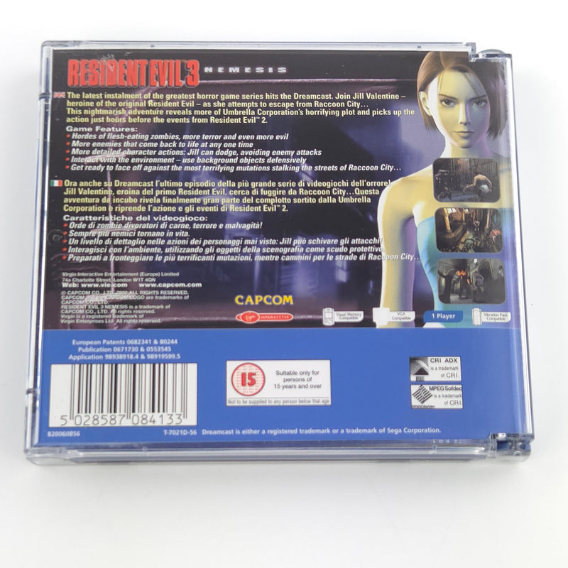 Sega Dreamcast Spiel : Resident Evil 3 Nemesis - CD Anleitung OVP / PAL DC