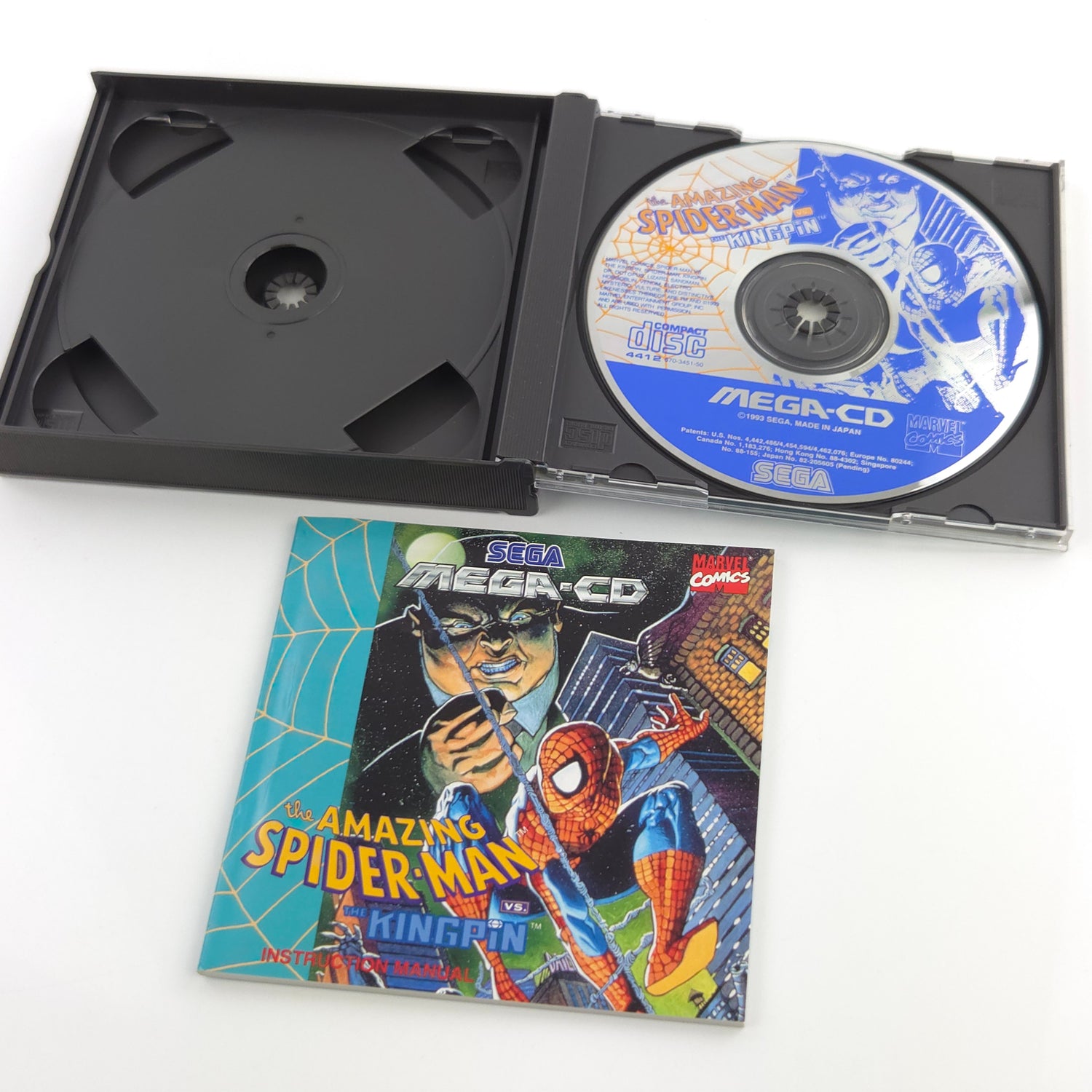 Sega Mega-CD Spiel : The Amazin Spider-Man VS. The Kingpin - CD Anleitung OVP 02