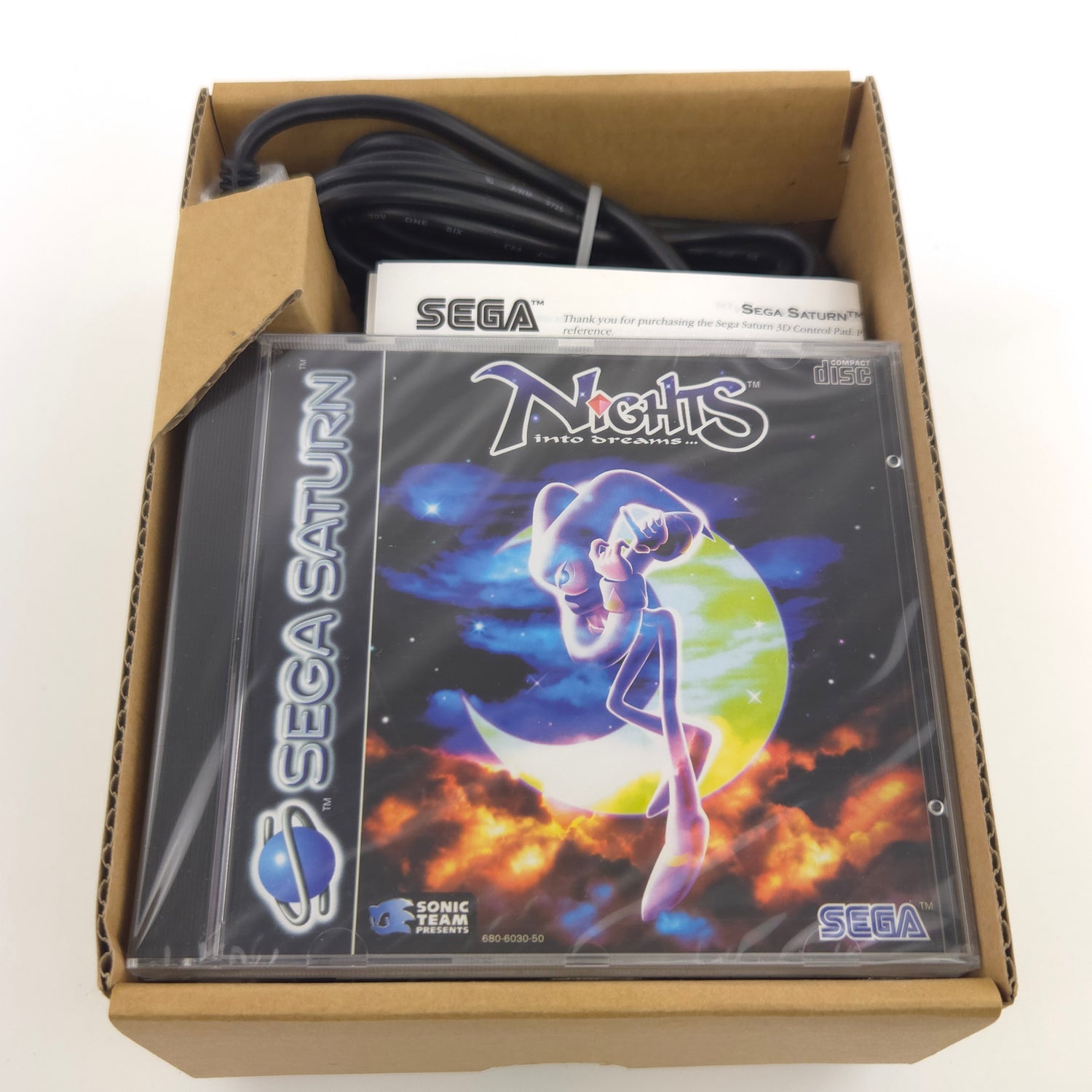 Sega Saturn Spiel : Nights into Dreams + 3D Control Pad Gamepad - OVP NEU 03