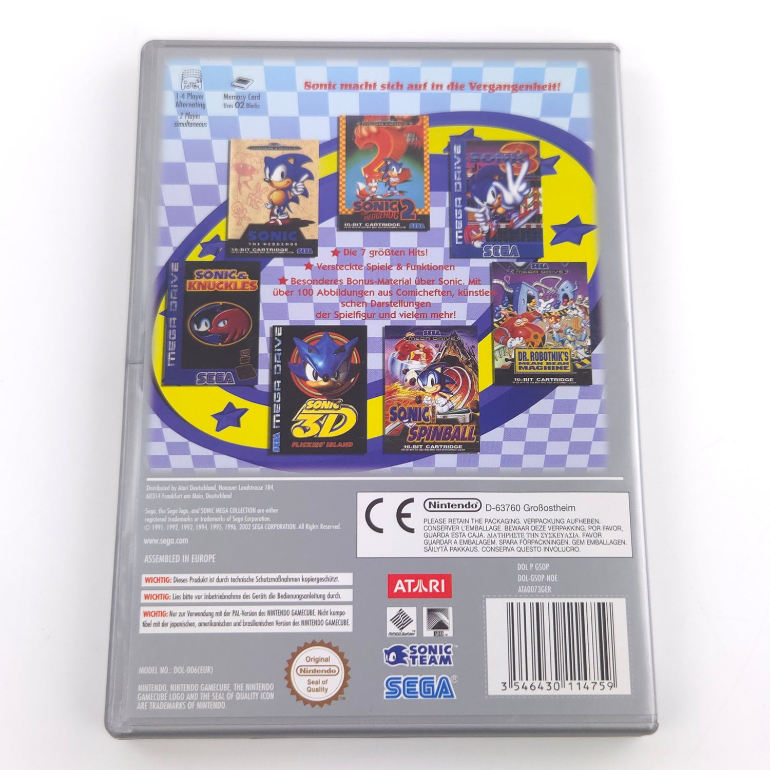 Nintendo Gamecube Spiel : Sonic Mega Collection - CD Anleitung OVP / GC PAL