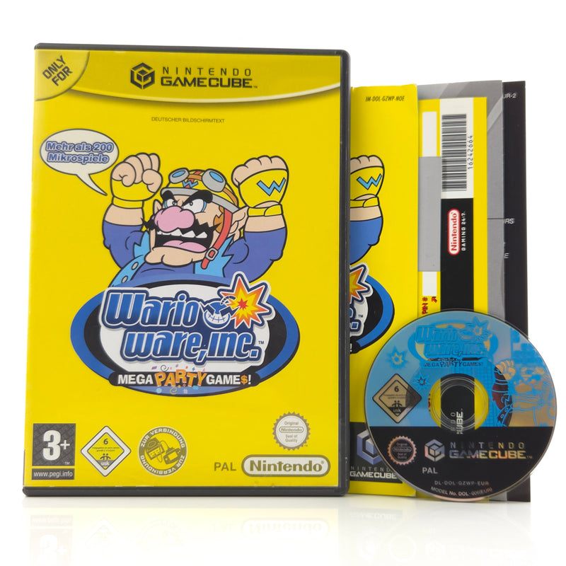 Nintendo Gamecube Spiel : Wario Ware Inc Mega Party Games - CD Anleitung OVP