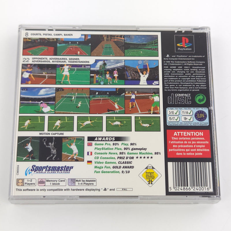 Sony Playstation 1 Spiel : Sampras Extreme Tennis - PS1 Psone CD Anleitung OVP