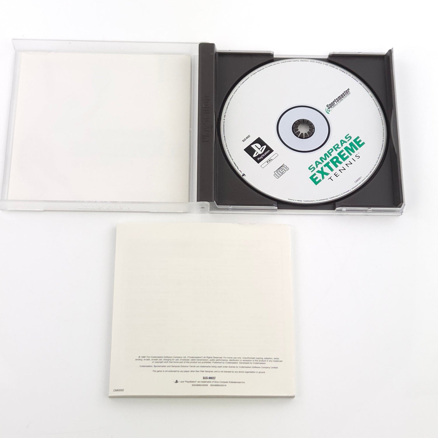 Sony Playstation 1 Spiel : Sampras Extreme Tennis - PS1 Psone CD Anleitung OVP
