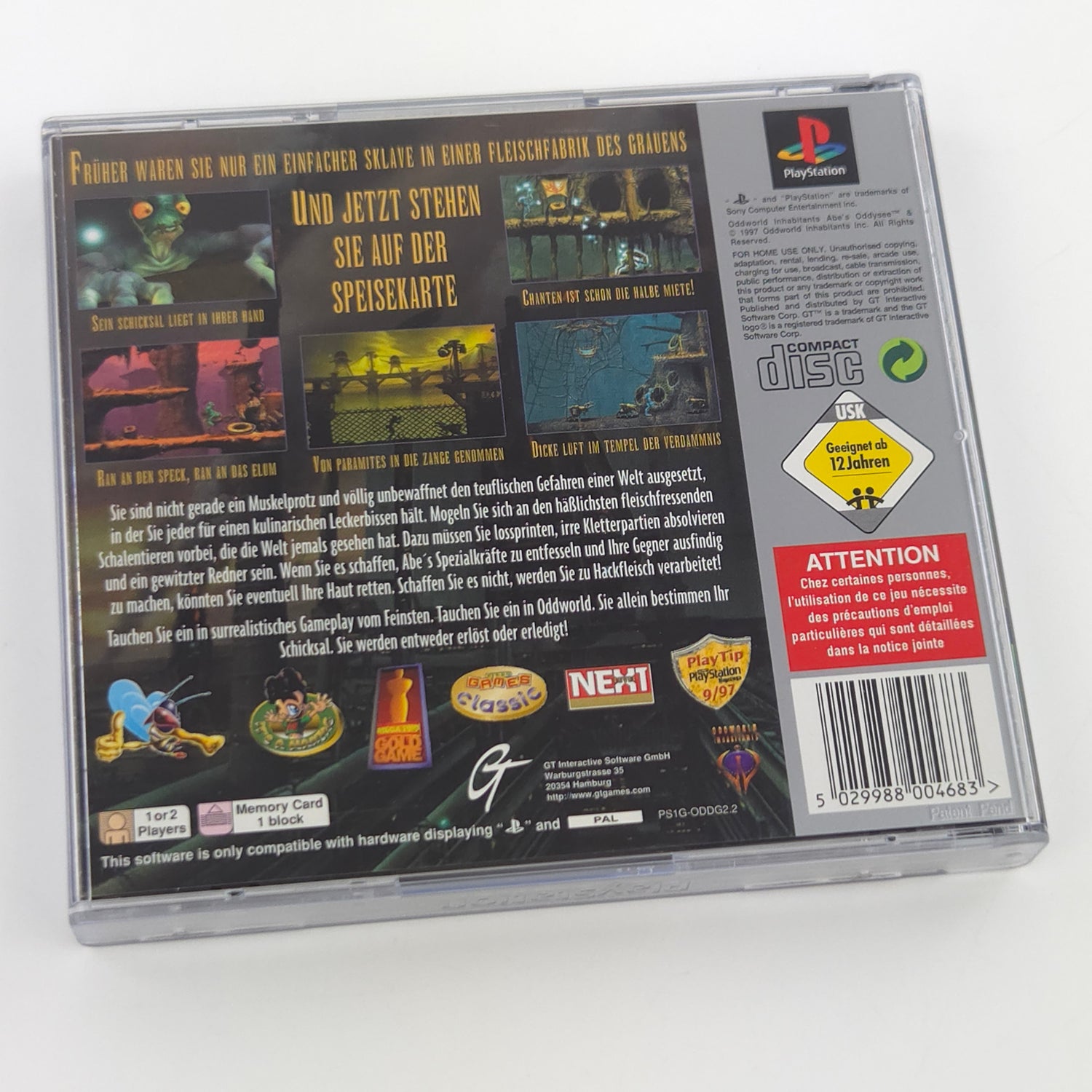 Sony Playstation 1 Spiel : Oddworld - CD Anleitung OVP Platinum / PAL PS1 Psone