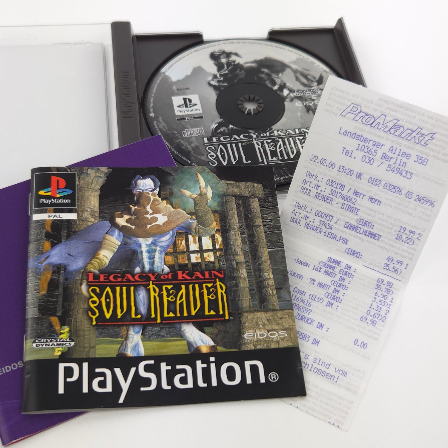 Sony Playstation 1 Spiel : Legacy of Kain Soul Reaver - PS1 OVP PAL EIDOS