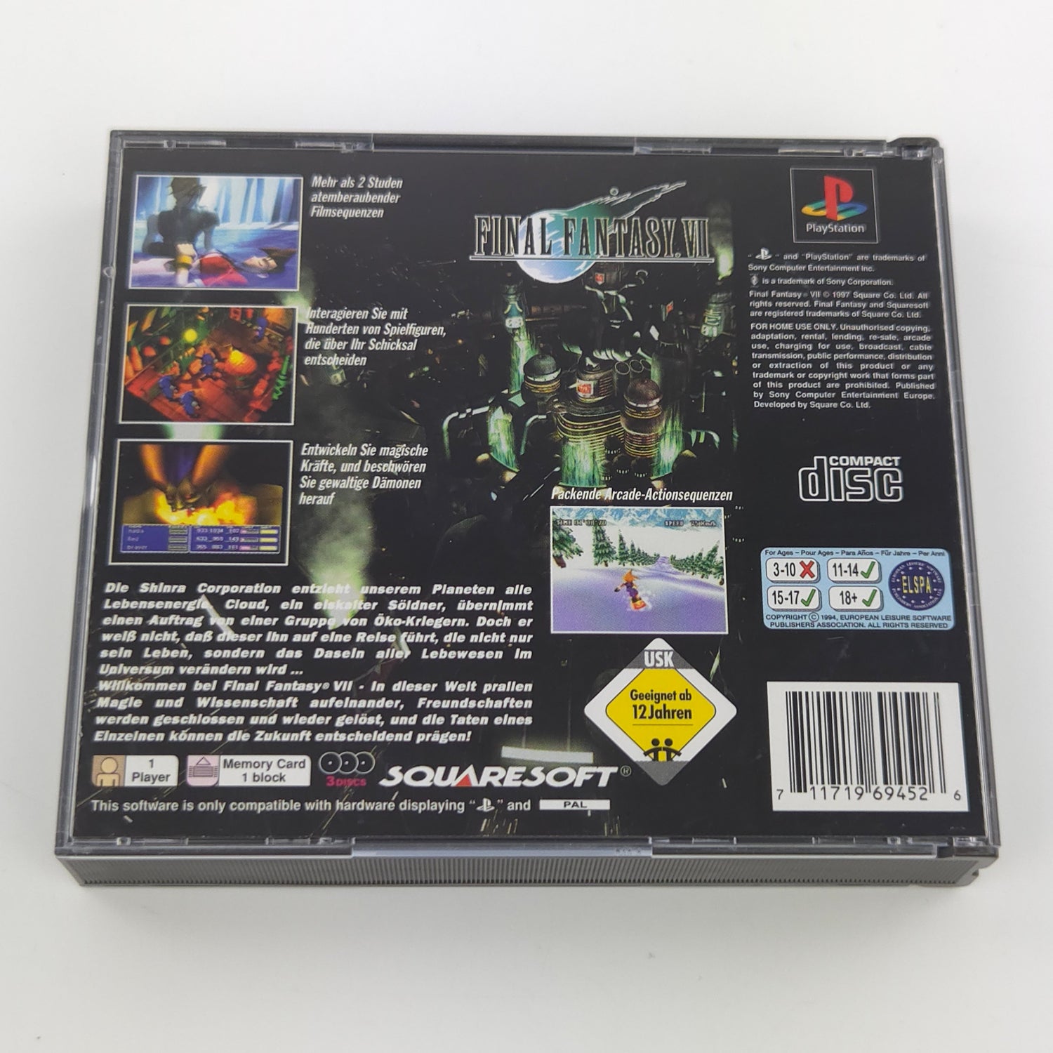 Sony Playstation 1 Spiel : Final Fantasy VII - PS1 PSone PSX / OVP PAL FF 7