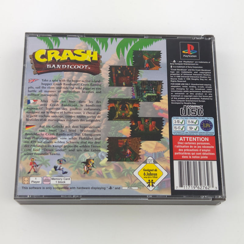 Sony Playstation 1 Spiel : Crash Bandicoot + Demo - CD Anleitung OVP PS1 PAL