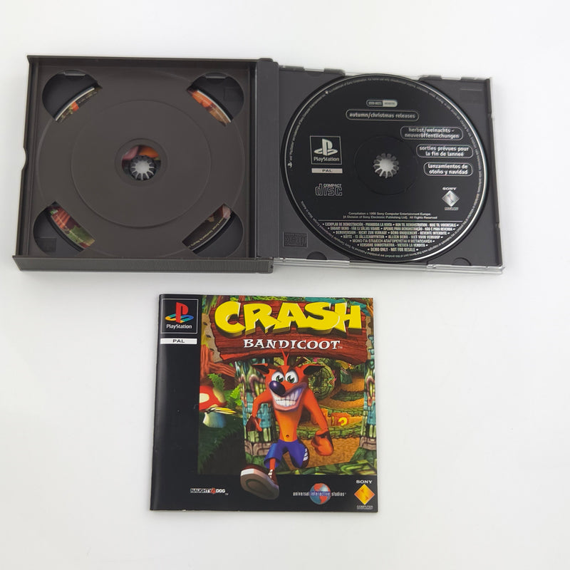 Sony Playstation 1 Spiel : Crash Bandicoot + Demo - CD Anleitung OVP PS1 PAL