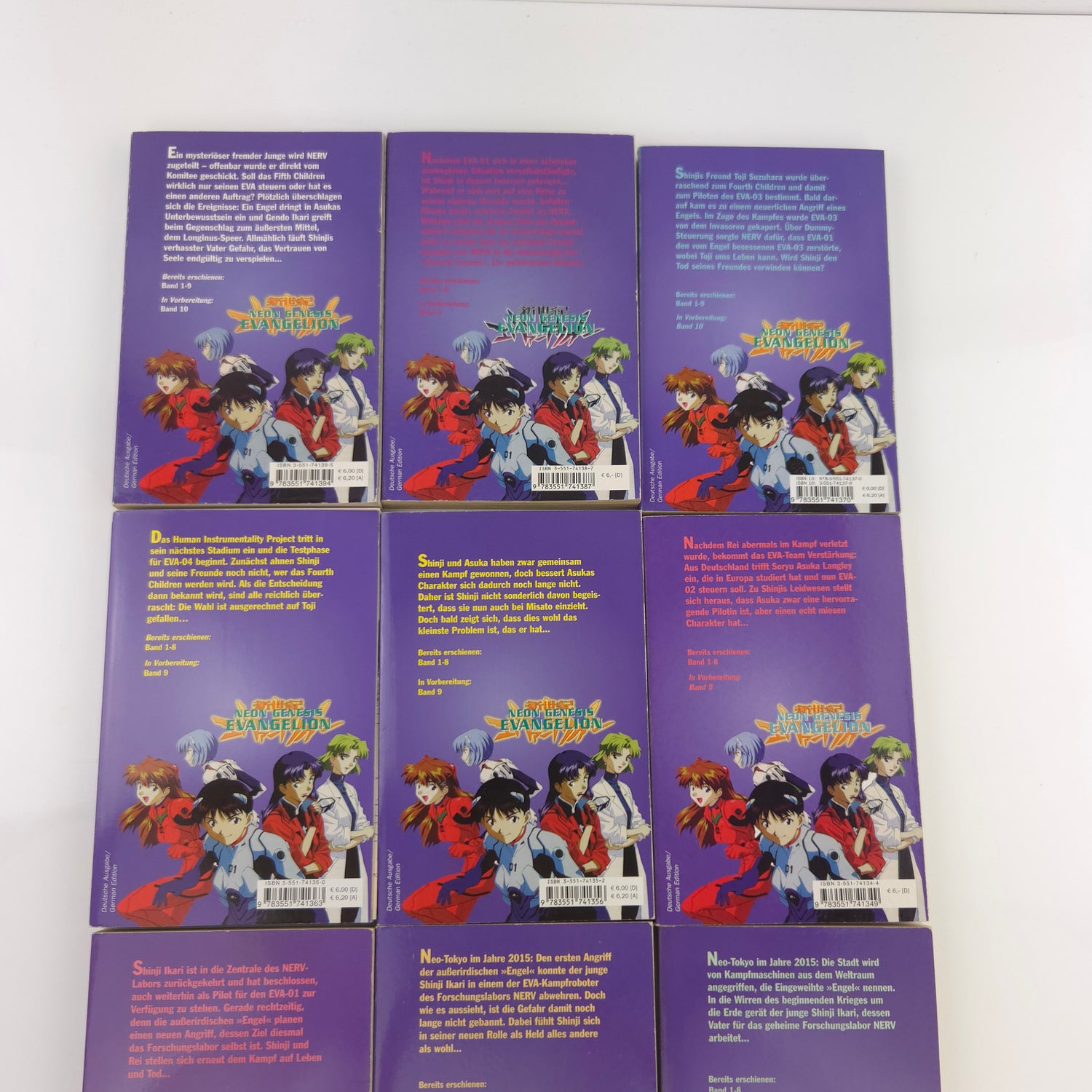 Neon Genesis Evangelion Manga Band 1-9 / Carlsen Comics Yoshiyuki Sadamoto