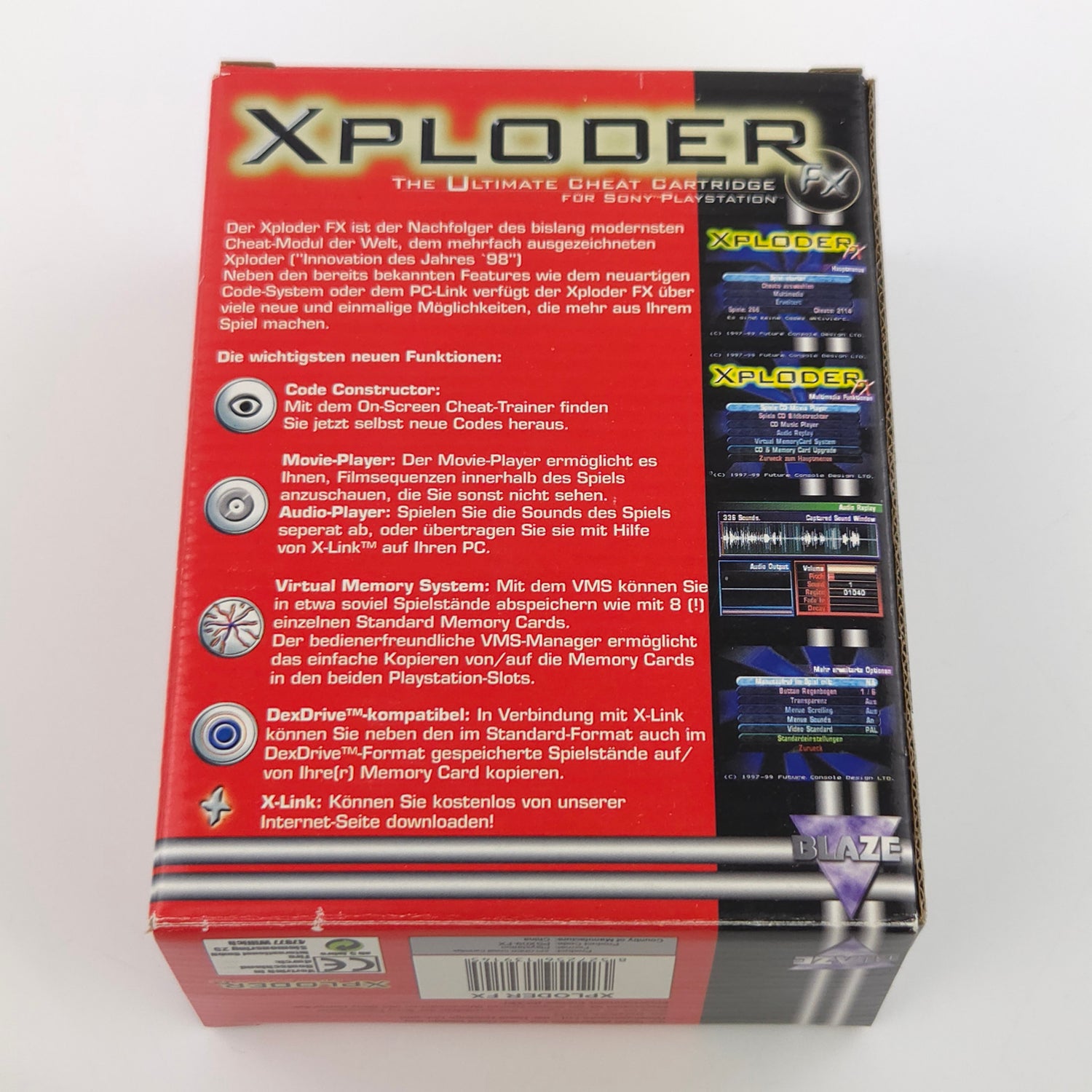 Sony Playstation 1 Zubehör : Xploder FX The Ultimate Cheat Cartridge - OVP PS1