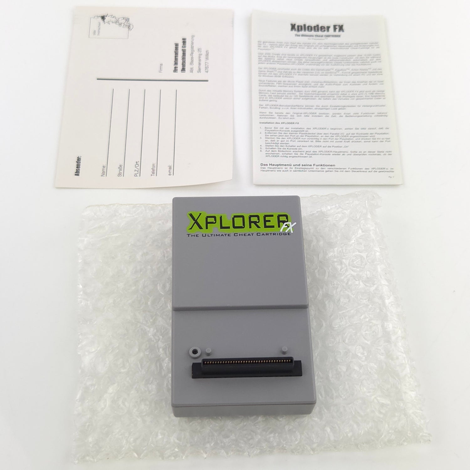 Sony Playstation 1 Zubehör : Xploder FX The Ultimate Cheat Cartridge - OVP PS1