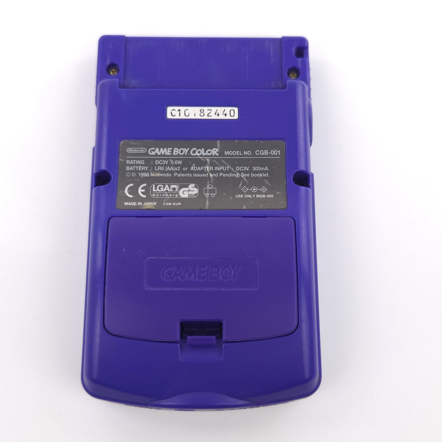 Nintendo Game Boy Color Konsole : Lila Purple CGB-001 / GBC Gameboy Handheld