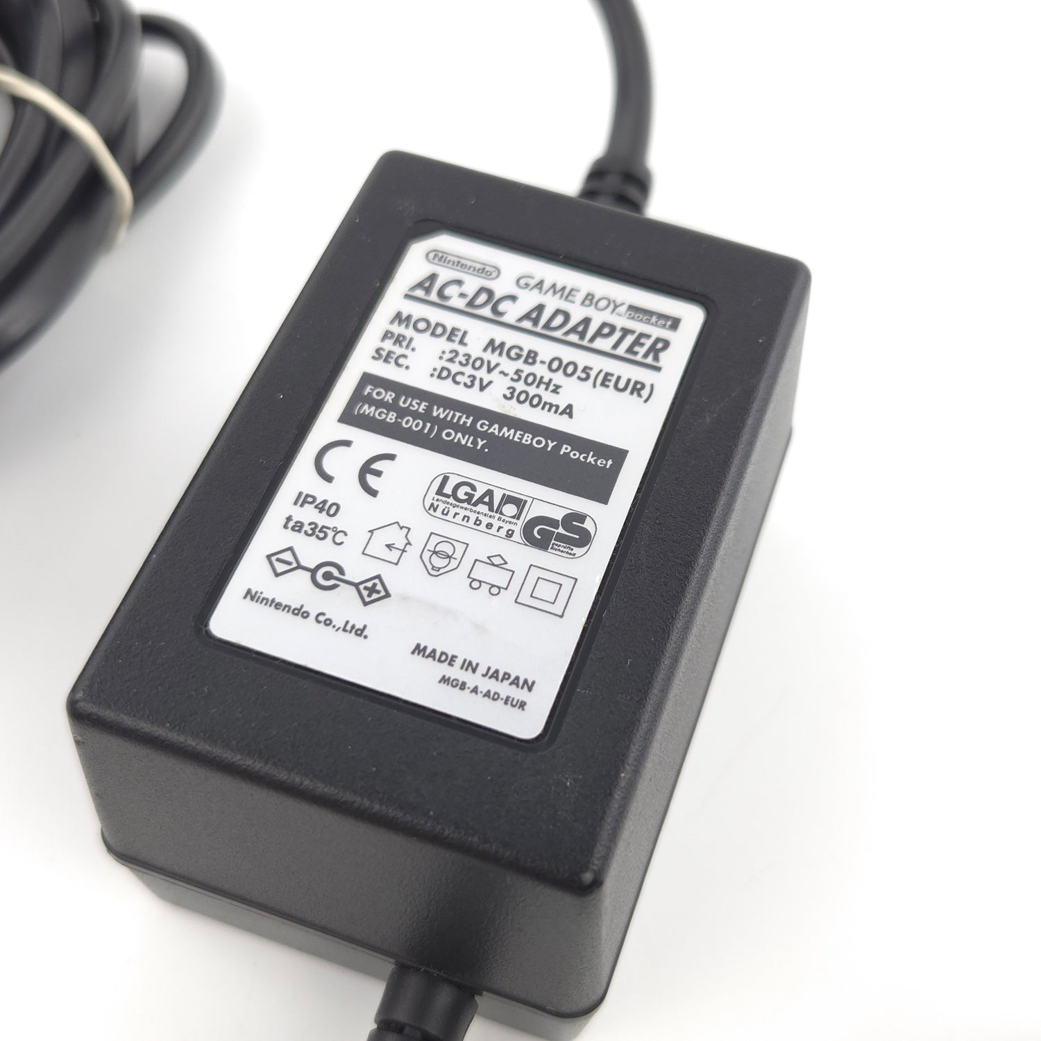 Nintendo Game Boy Color Zubehör : Original Gameboy Pocket AC-DC Adapter Kabel
