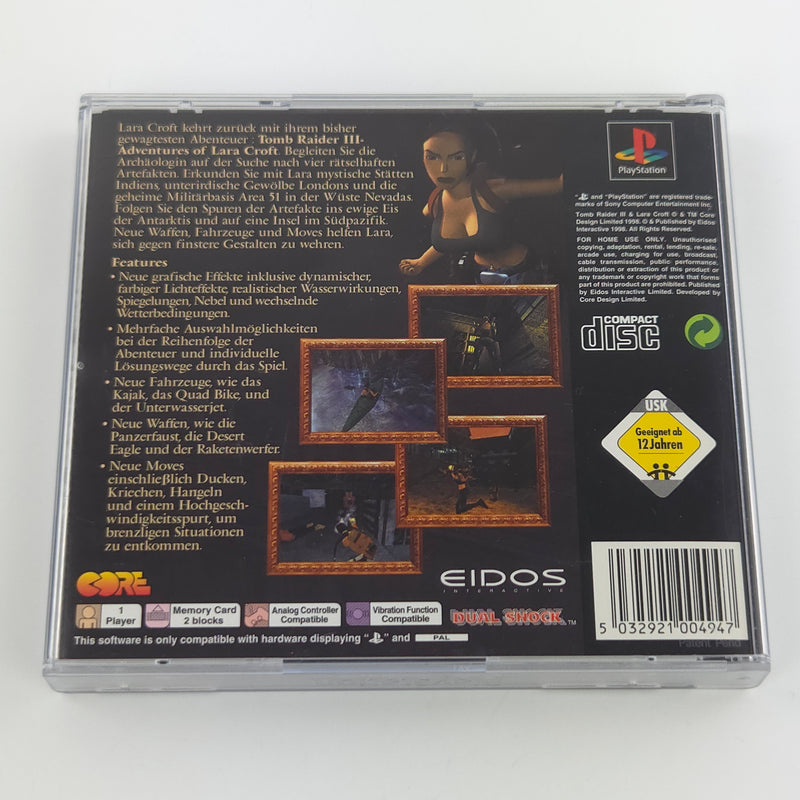 Playstation 1 Spiel : Tomb Raider III Adventures of Lara Croft - PS1  OVP PAL