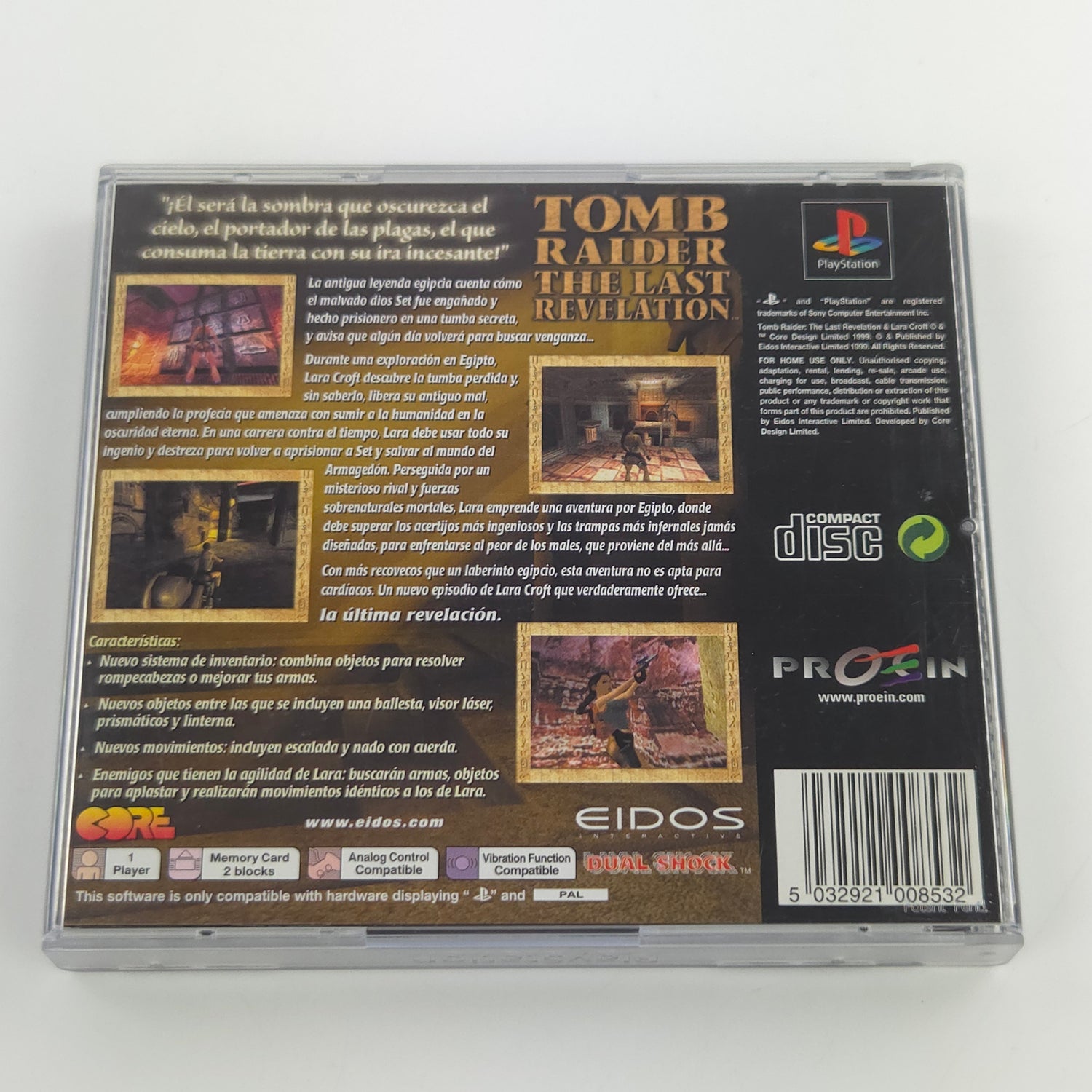 Playstation 1 Spiel : Tomb Raider the Last Revelation Totalmente En Castellano