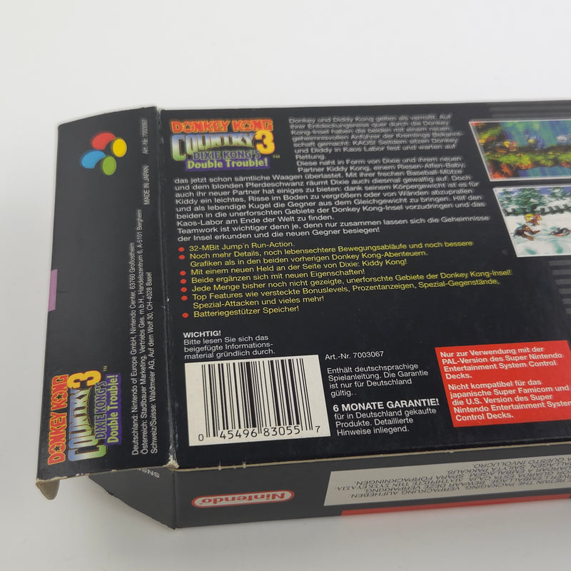 Super Nintendo Spiel : Donkey Kong Country 3 - SNES DKC OVP PAL NNOE