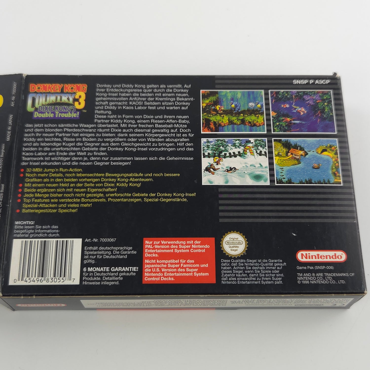 Super Nintendo Spiel : Donkey Kong Country 3 - SNES DKC OVP PAL NNOE