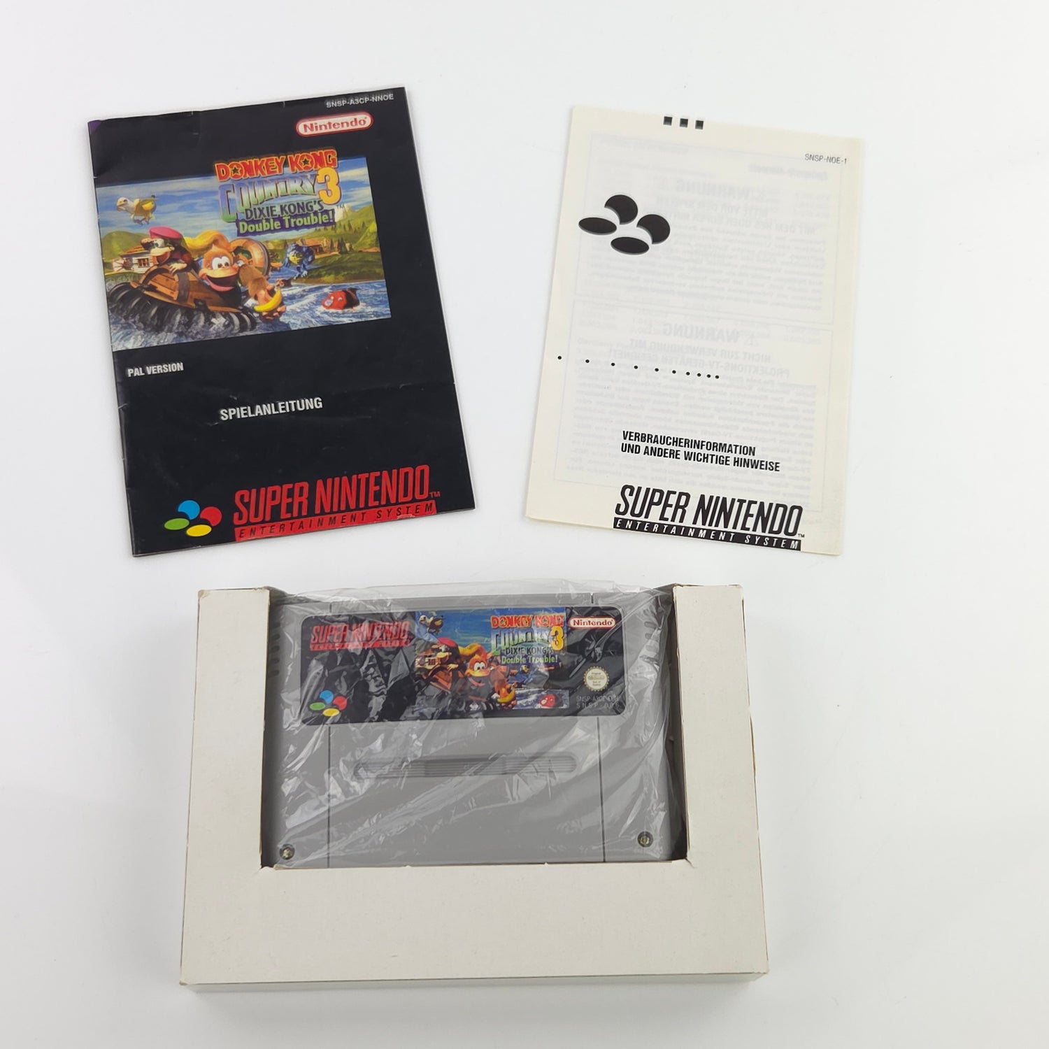 Super Nintendo Spiel : Donkey Kong Country 3 - SNES DKC OVP PAL NNOE