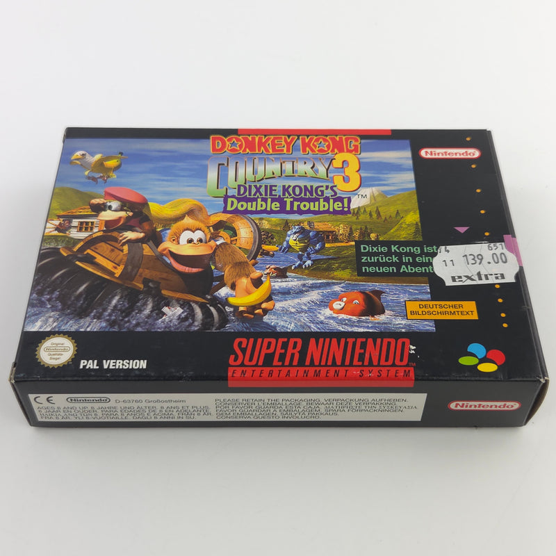 Super Nintendo Spiel : Donkey Kong Country 3 - SNES DKC 3 OVP PAL NNOE