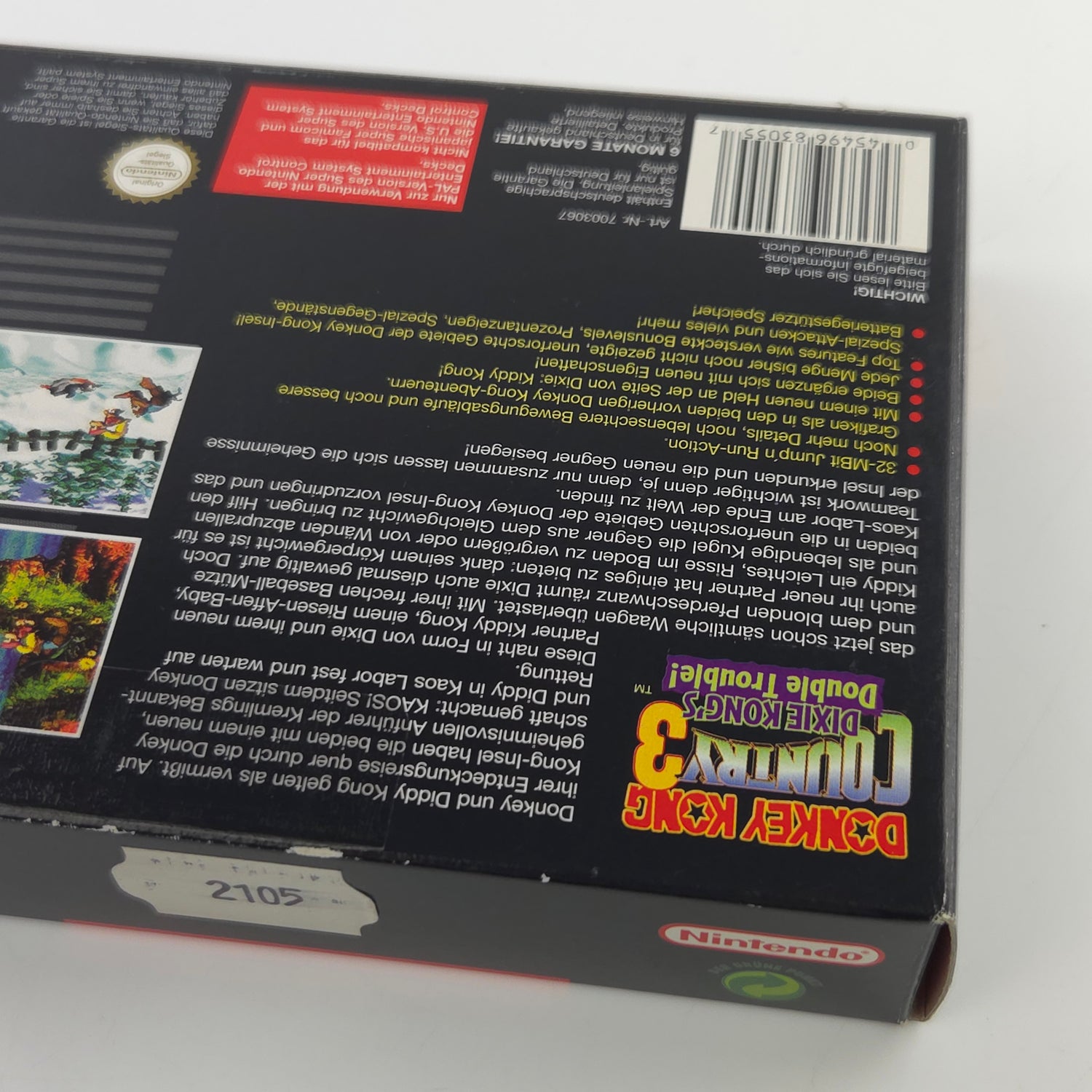 Super Nintendo Spiel : Donkey Kong Country 3 - SNES DKC 3 OVP PAL NNOE