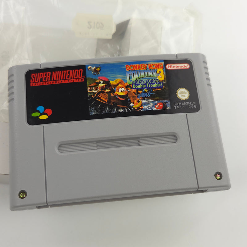 Super Nintendo Spiel : Donkey Kong Country 3 - SNES DKC 3 OVP PAL NNOE