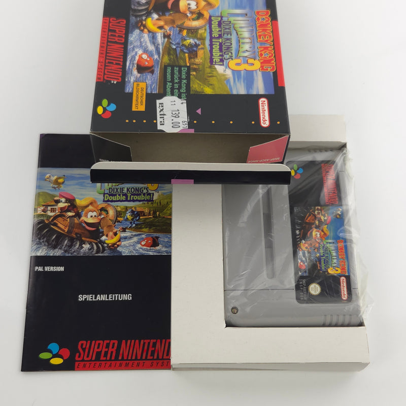 Super Nintendo Spiel : Donkey Kong Country 3 - SNES DKC 3 OVP PAL NNOE