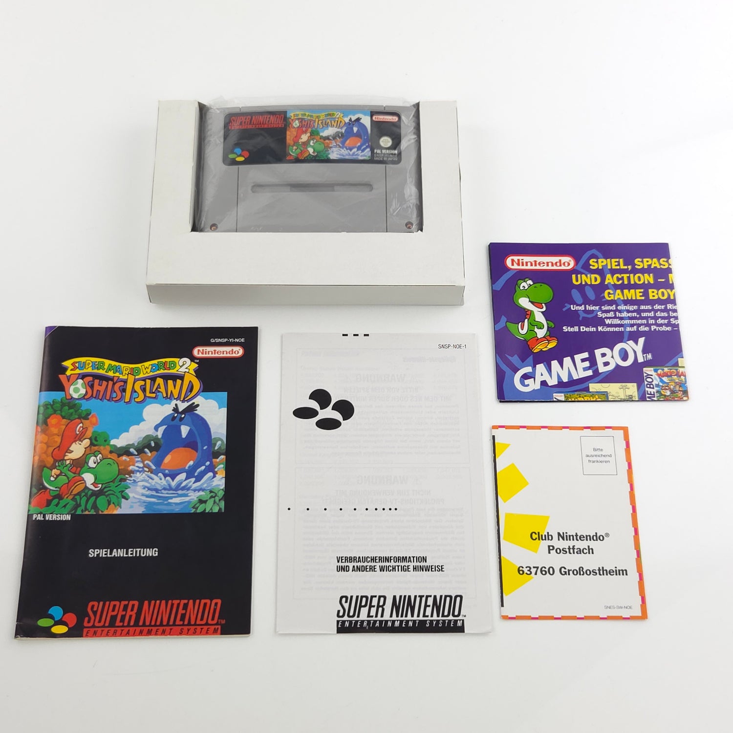 Super Nintendo Spiel : Super Mario World 2 Yoshis Island - SNES SMW OVP PAL NOE